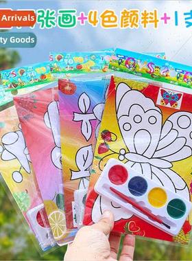 Watercolor painting children early education coloring painti