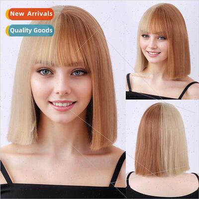 Europe Halloween wig set cosplay flaxen orange wig Cruella s