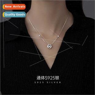 Heartbeat Necklace Women S925 Collarbone Three che Cha lver