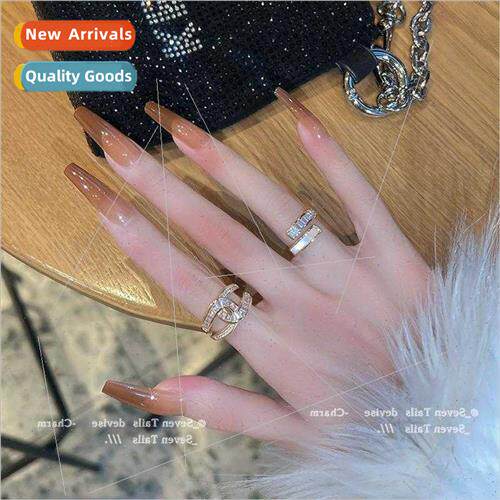 Korea luxury flash diamond ring women 2022 new fashion sense