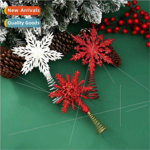 Christmas e topper snowflake Christmas decoration plastic ho