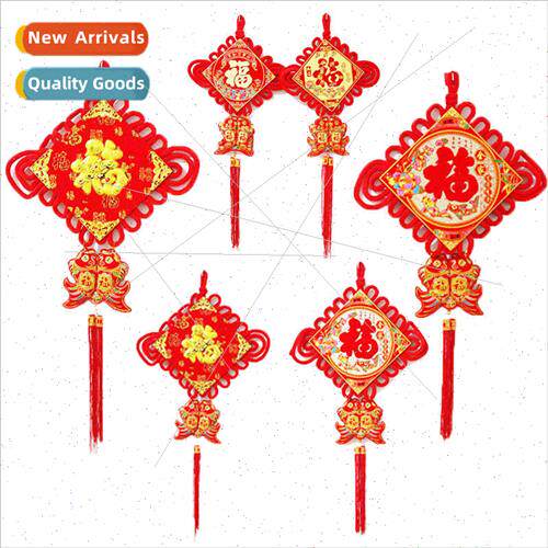 Creative hot stamping Chinese knot blessing pendant living r