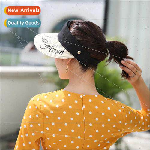 Summer outdoor degree embroidery letters sunshade hollow top