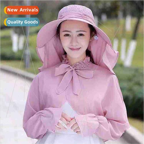 2020 net explosion new lace shawl sun hat female breathable