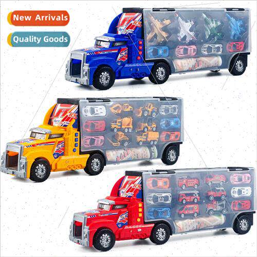 Children alloy car model large lighting music cargo car 12 a