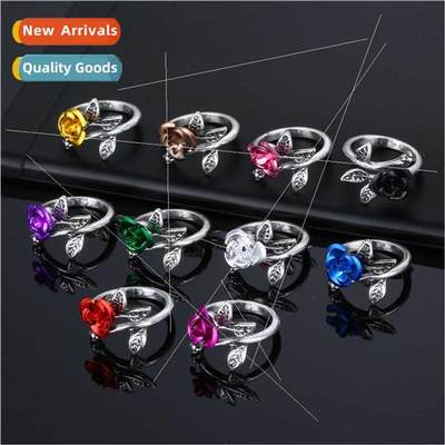 Europe Alloy HJewelry Jewelry Ladies Rose Flower Ring Exquis