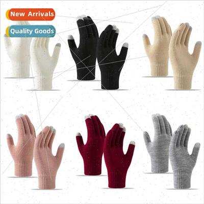 Gloves riding skiing fness warm fall winter sports knted woo
