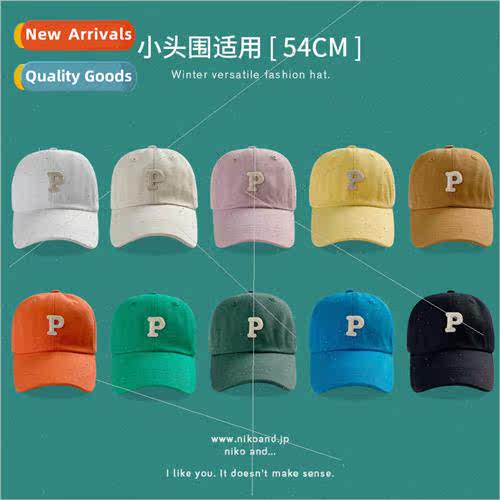 P letter children baseball cap duck tongue cap casual versat