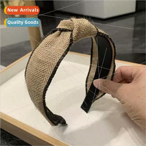Vintage hair card hemp knot fabric hair bands female Europe