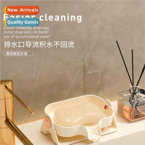 Household soap box wall-mounted draining hole-free shelf soa