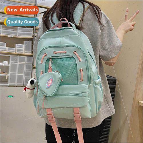 Japan color collision nd backpack simple ins college girls s
