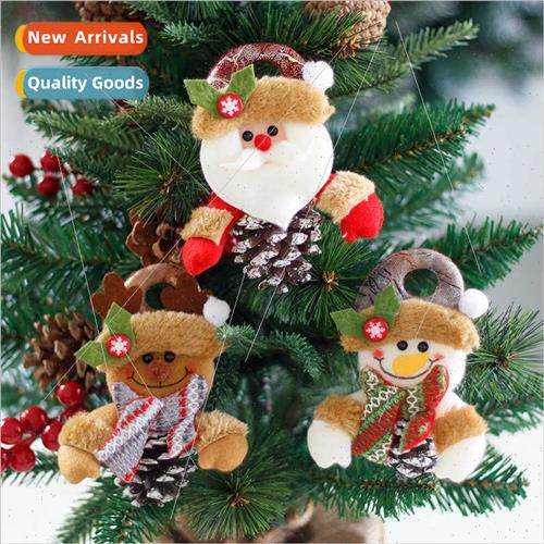 New Christmas pinecone small pendant Christmas cartoon natur