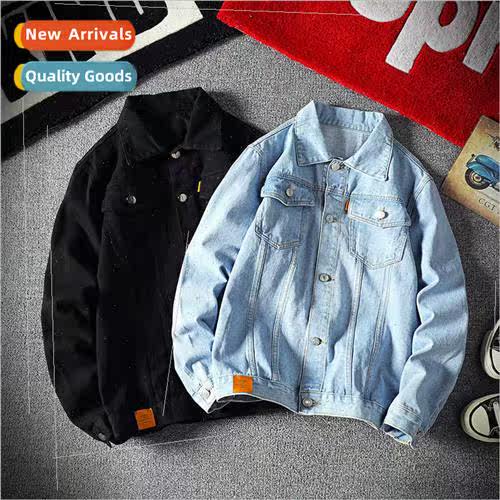 2023 Spring Autumn Korean  men fashion denim jacket large si