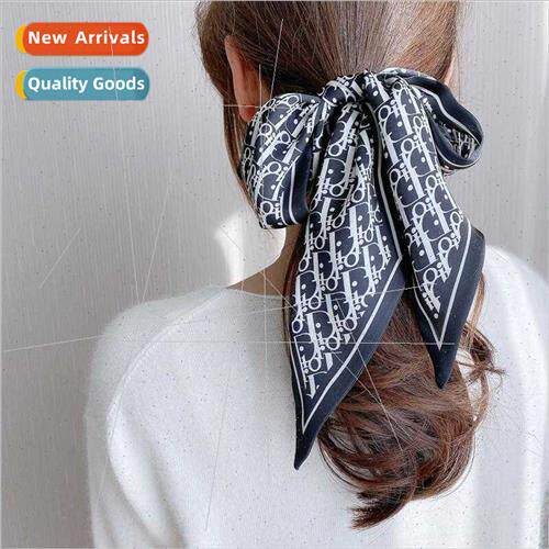 Beveled silk scarf women new printing flutter tie neckerchie