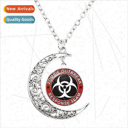 New Protective Umbrella Moon Necklace Glass Dome Pendant Diy