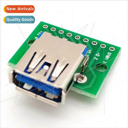 USB 3.0 Female Header to DIP Module Flat to In-ne Adapter Bl