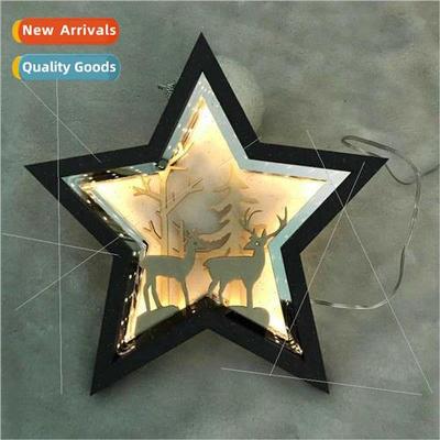 Christmas decorative pentagram ornaments crafts atmosphere d