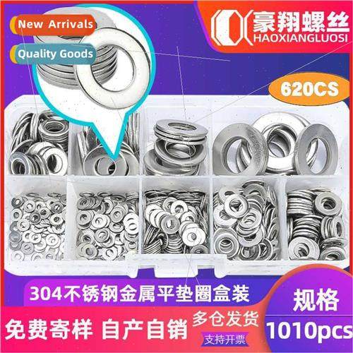 304 Metal Flat Washers Set Hardware Gasket Round Washers Box