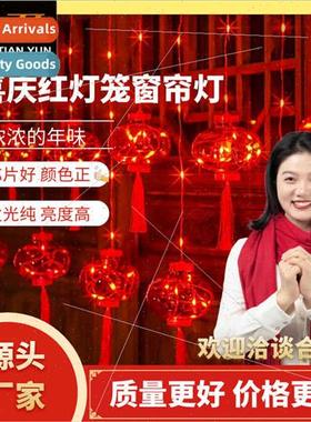 LED red lanterns curtain lights Chinese New Year festive ind