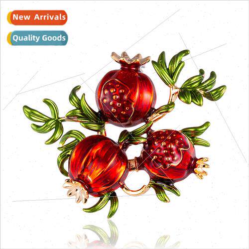 Fashion Fru Brooch Hundred Cherry Fru Painting Oil Botanical