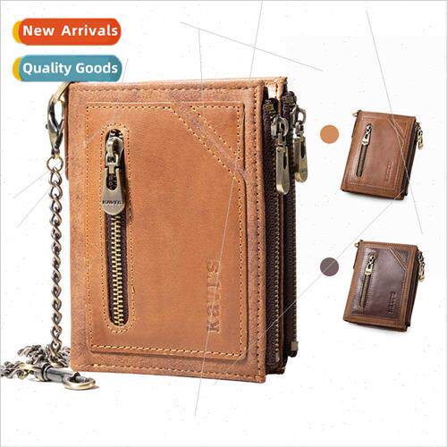 Men women short anti-theft brush wallet multifunctional mone