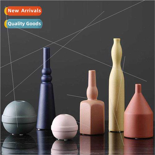 Scandinavian creative Morandi ceramic vase dried flower arra