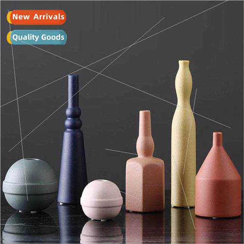 Scandinavian creative Morandi ceramic vase dried flower arra
