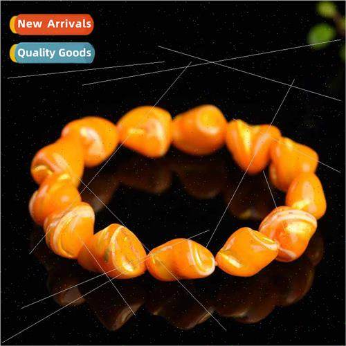 Fashion Gold lk Shell Random Large Grain Bracelet Men Women