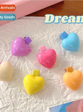 Cream candy color system small heart small hairpin sweet cut