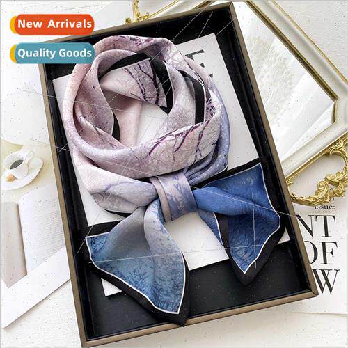 Elegant gradient mulberry silk silk scarf fall  fashion vers