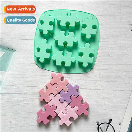 7PCS puzzle ice grid 334 chocolate silicone mold candy desse
