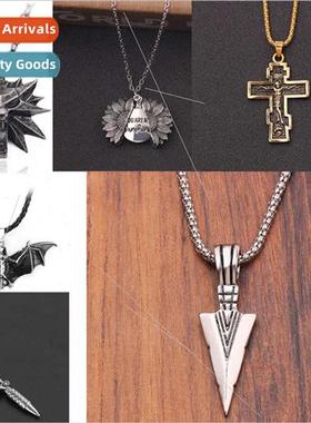 Hip hop necklace men tide hiphop maple leaf hundred matching