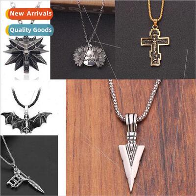 Hip hop necklace men tide hiphop maple leaf hundred matching