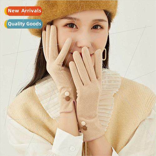 Warm gloves Ms. D181 fall winter de velvet cycling warm cute