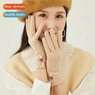 cute Ms. warm cycling velvet winter fall D181 gloves Warm