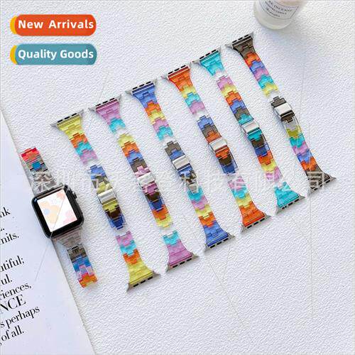 适用apple acrylic rainbow small waist watch bapple watch8/SE