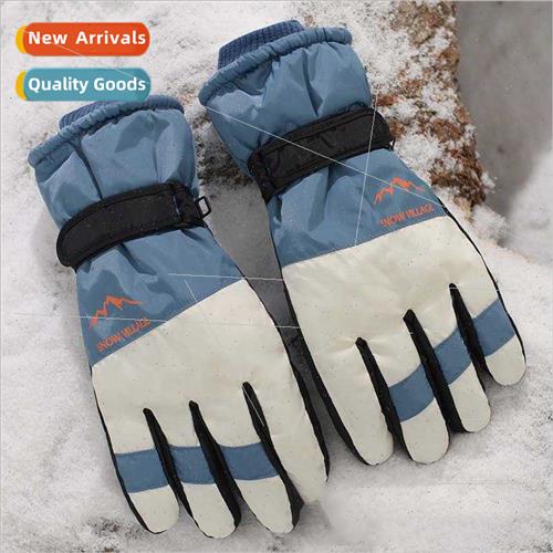 Gloves women winter cycling ski padded thickened warm touch