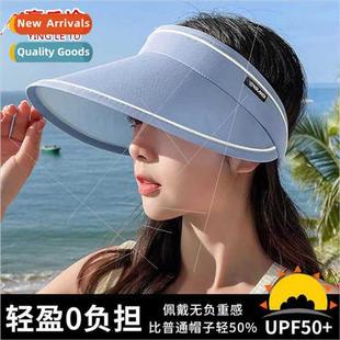 new summer sun hat hair face female brim Sunscreen large