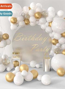 Whe gold latex balloon chain set ins wedding decoration birt