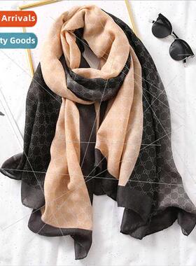 Shawl female new scarf summer cotton linen feel sarong  Amer