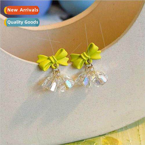 Green Bow Bell Earrings适用Summer Mori Girl Heart Ears