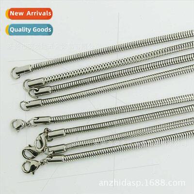 Jewellery chain stainless steel round snake chain flat snake