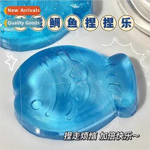 glter cat paw Washable music transparent pinch dec TPR