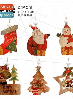 Christmas decorations log creative painted old man snowman w