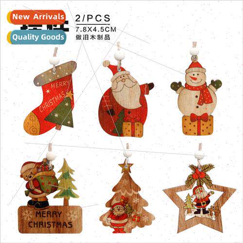 Christmas decorations log creative painted old man snowman w
