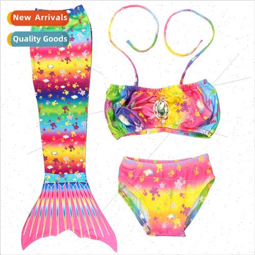 Children Mermaid Dresses Girls Costumes Mermaid Tail 3pcs Cl