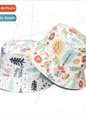 2023 spring summer new small fresh printing flower pot hat s