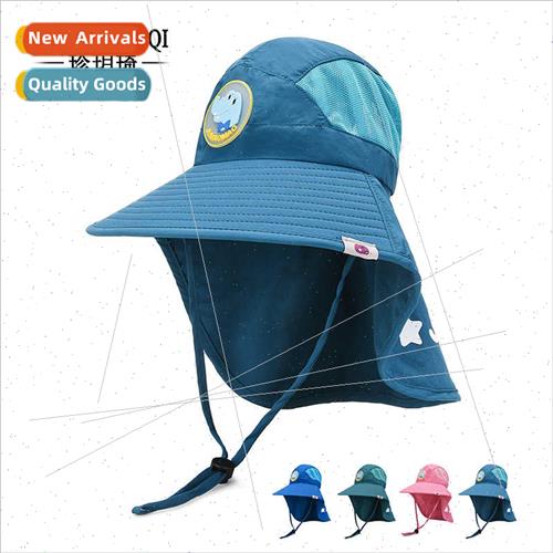 Summer small medium-sized children shawl hanging sun hat men