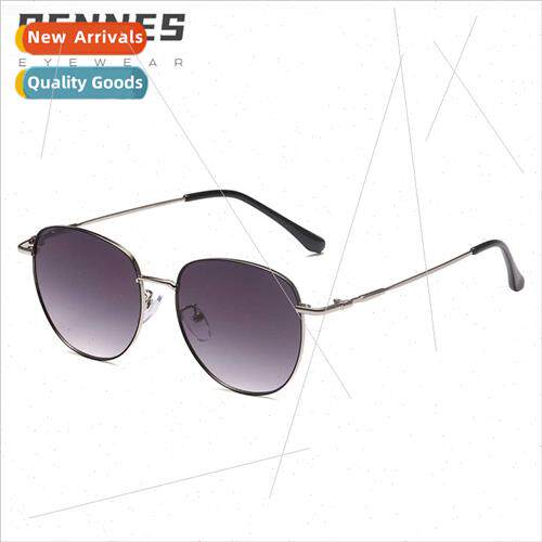 new metal round frame sunglasses outdoor selfie sunglasses o