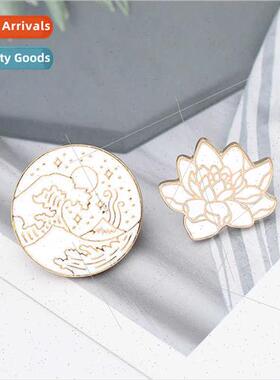 Japan Fashion Ukiyo Lotus Wave Series Set Students Cowboy Tr